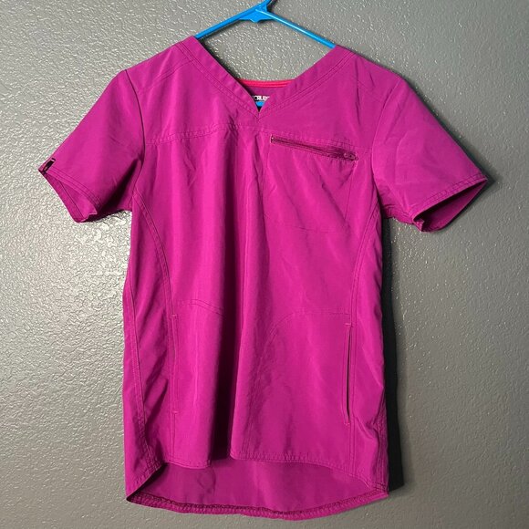 Scrubstar Active Stretch Fuchsia Scrub Top - Size XS - Picture 1 of 4
